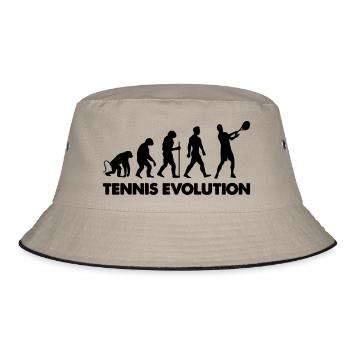 Tennis Evolution - Bucket Hat - khaki/black - Front