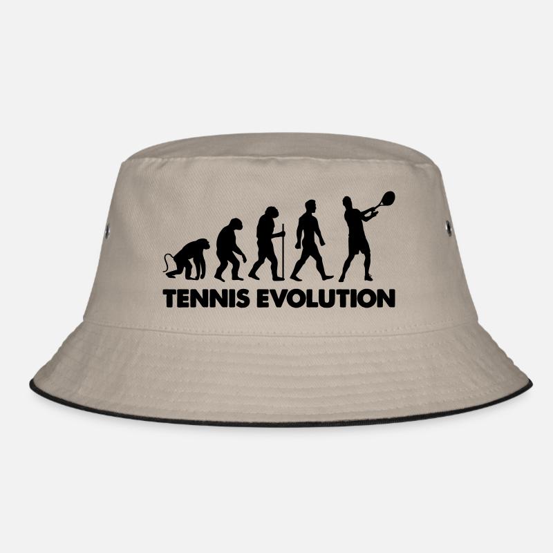 tennis evolution - Bucket Hat - Khaki/Schwarz