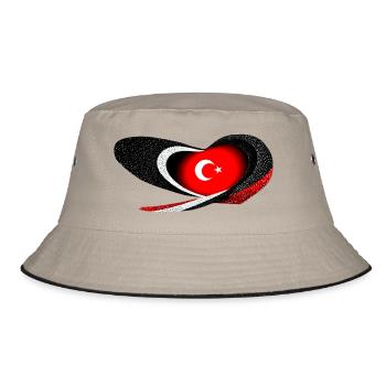 Heartveat Turkey - Bucket Hat - Khaki/Schwarz - Vorne