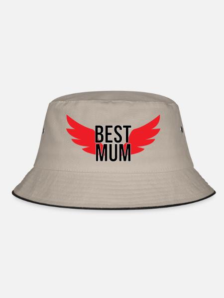 Best Mom - Mother's Day - Bucket Hat - khaki/black - Front