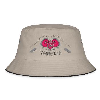 Always Love Yourself - Bucket Hat - khaki/black - Front