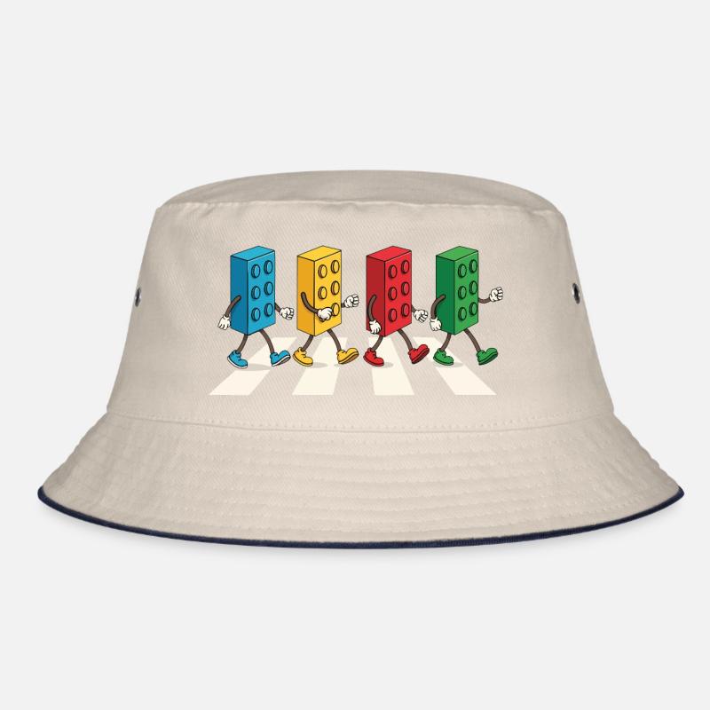 Zebra Made Of Bricks Creative Block Builder Bucket Hat