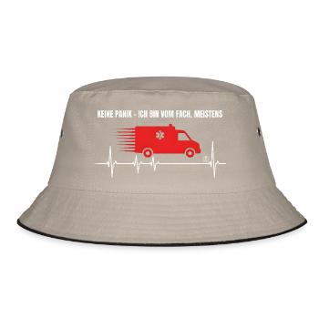 Ambulance Ambulance Rescue Service Paramedic - Bucket Hat - khaki/black - Front