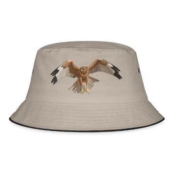 Rohrweihe Circus aeruginosus - Bucket Hat - Khaki/Schwarz - Vorne