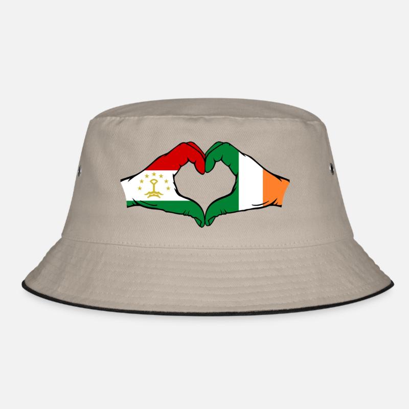 Drapeau d’Irlande du Tadjikistan Mains Forme de cœur Bob