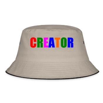 Creator - Bucket Hat - Khaki/Schwarz - Vorne