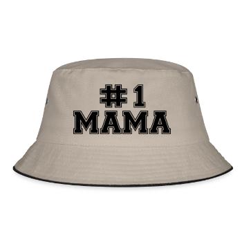 Number One Mama Muttertag - Bucket Hat - Khaki/Schwarz - Vorne