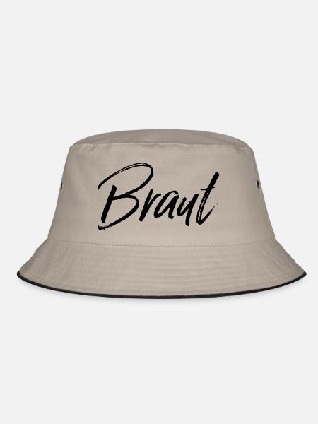 Braut schwarz - Bucket Hat - Khaki/Schwarz
