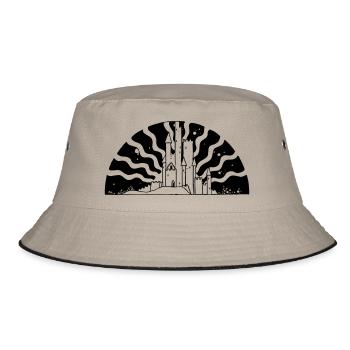 Fairytale Castle Sunrise - Bucket Hat - Khaki/Schwarz - Vorne