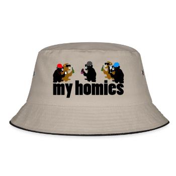 my homies - Bucket Hat - khaki/black - Front