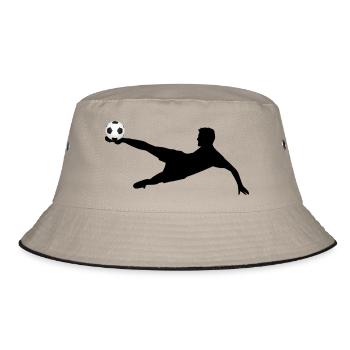 Fußball / Fallrückzieher - Bucket Hat - Khaki/Schwarz - Vorne