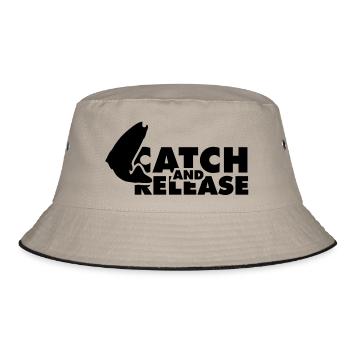 Catch and Release - Bucket Hat - Khaki/Schwarz - Vorne