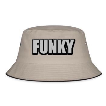 Funky - Bucket Hat - Khaki/Schwarz - Vorne