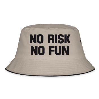 no risk no fun - Bucket Hat - khaki/black - Front