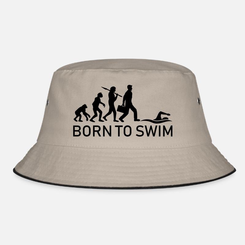 born to swim evolution entwicklung geboren zum Bucket Hat
