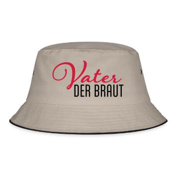 vater der braut - Bucket Hat - Khaki/Schwarz - Vorne