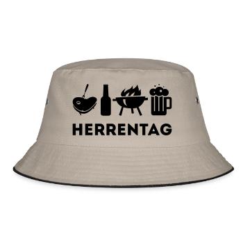 Herrentag ASCENSION - Bucket Hat - khaki/black - Front