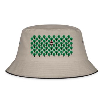 Fairytale - Rotkaeppchen - Märchen - Wolf - Quer - Bucket Hat - Khaki/Schwarz - Vorne