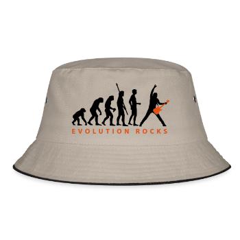 evolution_guitar_112013_c_2c - Bucket Hat - Khaki/Schwarz - Vorne