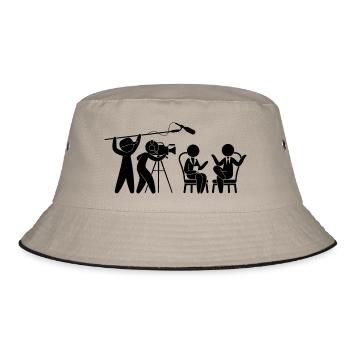 Television Studio talk show - Bucket Hat - khaki/black - Front