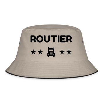 Trucker LKW Fahrer Routier Truck Camion Transport - Bucket Hat - khaki/black - Front