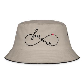 Infinity symbol Infinity forever - Bucket Hat - khaki/black - Front