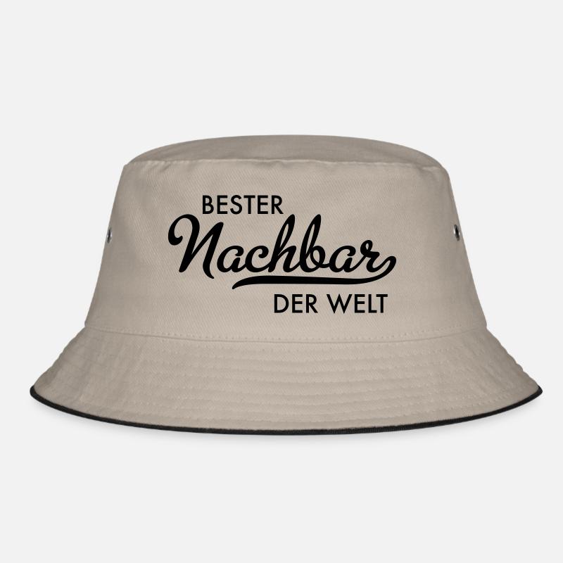 Bester Nachbar der Welt - Bucket Hat - Khaki/Schwarz
