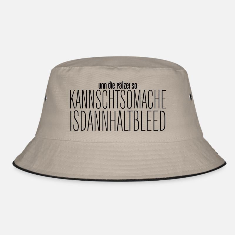 BLEED - Bucket Hat - Khaki/Schwarz