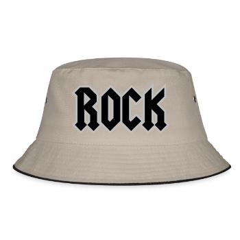 T Shirt ROCK music hard rock style - Bucket Hat - khaki/black - Front
