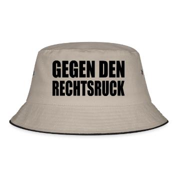 Against the shift to the right - Bucket Hat - khaki/black - Front