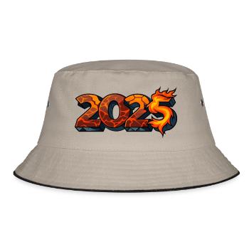 2025 - Bucket Hat - Khaki/Schwarz - Vorne