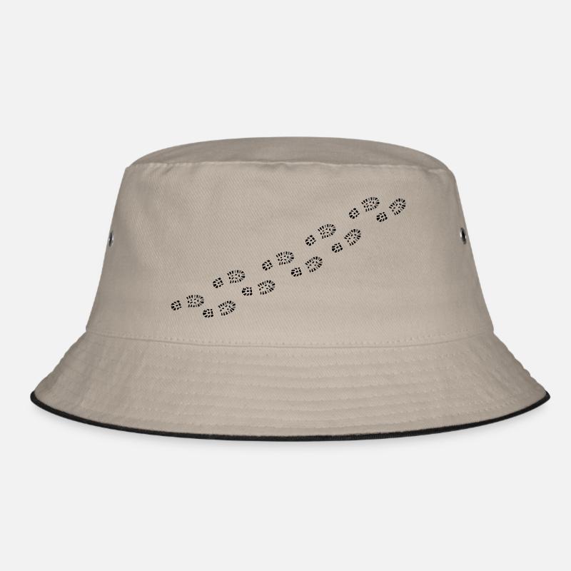 Footprints - Bucket Hat - Khaki/Schwarz