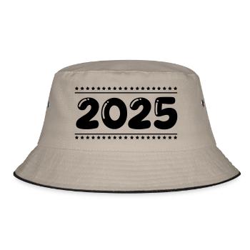 2025 - Bucket Hat - Khaki/Schwarz - Vorne
