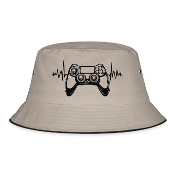 BEAT OF GAME - Bucket Hat - khaki/black - Front