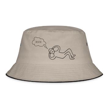 Meditation Guy - Bucket Hat - khaki/black - Front