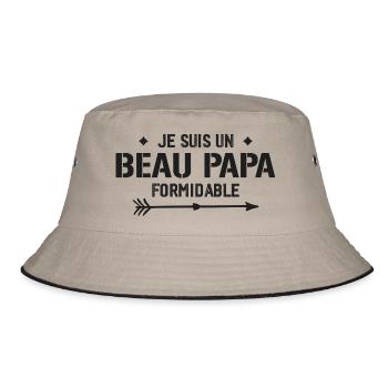 I'm a terrific stepdad - father-in-law gift - Bucket Hat - khaki/black - Front