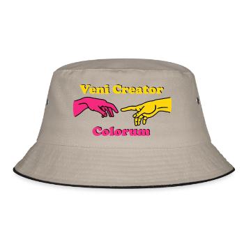 Veni Creator Colorum - Bucket Hat - Khaki/Schwarz - Vorne