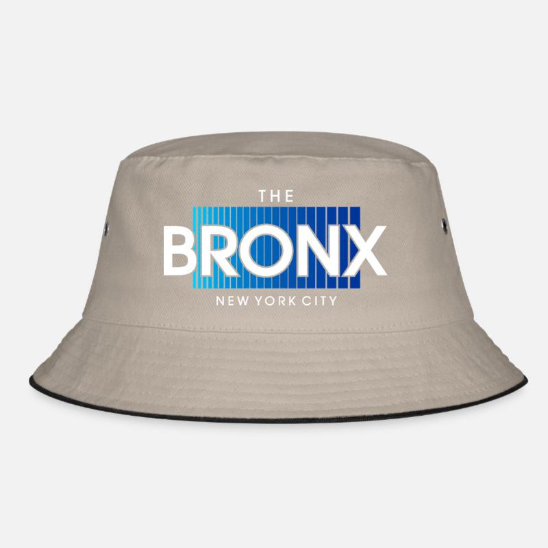 Bronx Skyline Text in Blue Gradient Bucket Hat