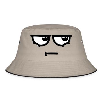 not amused - Bucket Hat - khaki/black - Front