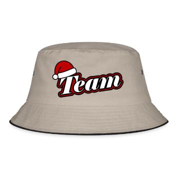 Christmas Team Santa Hat - Bucket Hat - khaki/black - Front