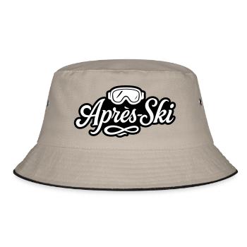 Apres Ski Skibrille Piste - Bucket Hat - Khaki/Schwarz - Vorne