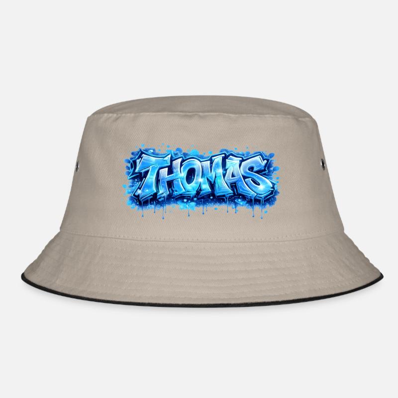 Graffiti Thomas Name Geschenk Ideal Druckbar Bucket Hat