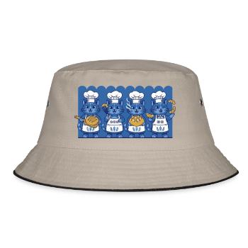 Sourdough Bread Baking Baker Sourdough Starter Jar - Bucket Hat - Khaki/Schwarz - Vorne