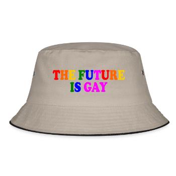 The future is gay - Bucket Hat - khaki/black - Front