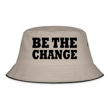 be the change - Bucket Hat - khaki/black - Front