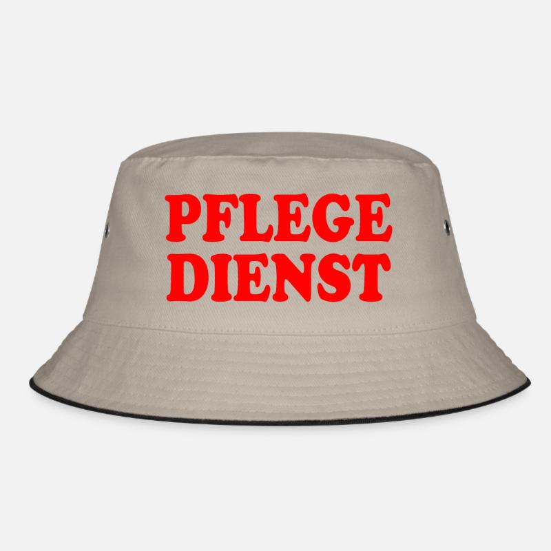 pflegedienst - Bucket Hat - Khaki/Schwarz