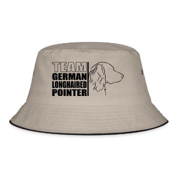 TEAM German Longhaired Pointer Dog Wilsigns - Bucket Hat - khaki/black - Front