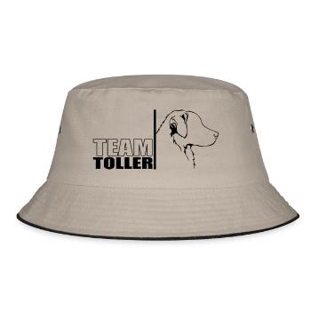 TEAM Toller Hunde Hund Retriever Wilsigns - Bucket Hat - Khaki/Schwarz - Vorne