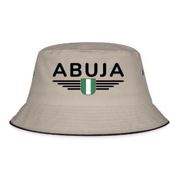 Abuja Design – Fier de la capitale du Nigeria - Bob - kaki/noir - Devant