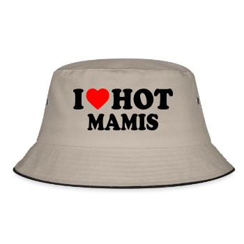 I love hot mamis - Bob - kaki/noir - Devant